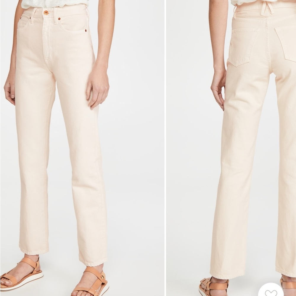 Classic Cream Straight Leg Women's Jeans